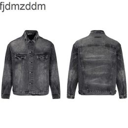 Heren- en dames trends Designer Fashion Fog Double Line Seizoen 7 Nieuwe Silhouette Heavy Duty Waste Old Casual Denim Jacket Coat