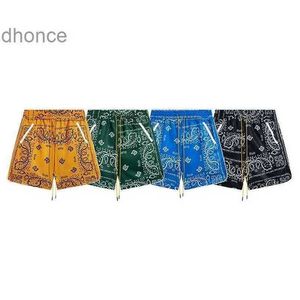 Designer des tendances masculines et des femmes RHUDE MICRO MICRO Label ethnique Casque décontracté shorts de séchage rapide pour hommes Women High Street Beach Elastic Capris