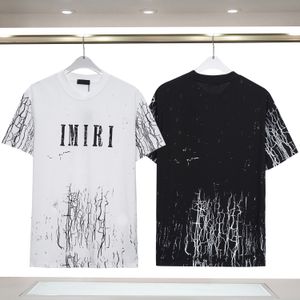 Men S en Dames Designer T-shirt Gedrukt Fashion T-shirt Hoge kwaliteit Katoen Zwart Zwart en Wit Groothandel Luxe Hip Hop Street Wear T-Shirt M-3XL