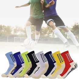 Chaussettes de Football antidérapantes pour hommes, longues, athlétiques, absorbantes, à poignée, pour basket-ball, Football, volley-ball, course à pied