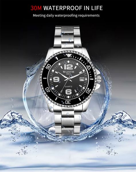 Reloj antiguo de lujo de alta calidad para hombre, reloj resistente al agua de 30m con fecha, relojes deportivos para hombre, reloj de pulsera de cuarzo para hombre, regalo para hombre