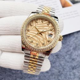 Automatisch mechanisch herenhorloge Diamond designer klassiek 36,8 mm horloge 904L bladgoud volledig roestvrijstalen wijzerplaat Saffier waterdicht horloge montre de luxe
