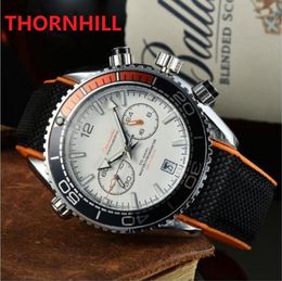 Men's Automatic Stopwatch Horloges 44mm Hoge Kwaliteit Volledige Functionele Stof Strap Super Luminous Designer Watch