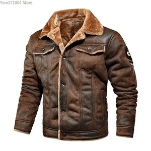 Hommes automne et hiver surdimensionné plus velours épais veste en cuir jeunesse mode veste en cuir PU manteau taille M-4XL 240113