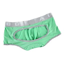 Heren B Nylon Broek Boxer T-Back Sexy Onderbroek Open Expos Butt Mode Erotisch Homopaar Jeugd Comfort Heren Boxers Shorts Ondergoed oxer T-ack utt oxers