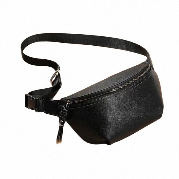 Sacs pour hommes Sac de poitrine en cuir Sac à bandoulière unique pour femme Fanny Pack Mobile Phe Headphe Jack Sac à dos à une épaule c0e7 #