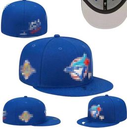 Baseball pour hommes Blue Jays Taille ajustée Chapeaux LA Snapback Chapeaux Série mondiale blanc Hip Hop SOX Sport Casquettes Chapeau Gris Stitch Heart "Série" " Love Hustle Flowers pour femmes A0