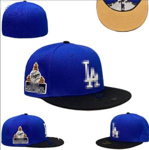Dodgers de baseball masculin Dodgers ajusté La taille des chapeaux du monde Snapback White Series Hip Hop Sox Sport Caps Chapeau Grey Heart Series 
