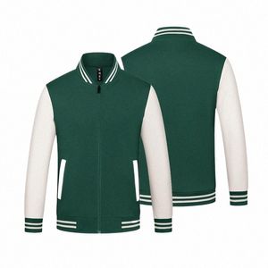 Chaqueta de béisbol para hombre Fi Cott University Campus Uniforme de béisbol Chaqueta de béisbol para mujer Color sólido personalizado Venta al por mayor C1K6 #