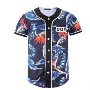 Hommes Baseball Jersey 3d T-shirt imprimé bouton chemise unisexe été décontracté sous-vêtements Hip Hop T-shirt adolescents 031