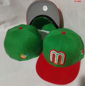 Baseball pour hommes Mexicos Taille ajustée LA Snapback Chapeaux Série mondiale Blanc Hip Hop SOX Sport Caps Chapeau Gris Coeur Série 
