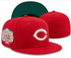 Heren honkbal rood gemonteerd grootte la snapback hoeden World Series White Hip Hop Sox Sport Caps Chapeau Gray Heart Series 