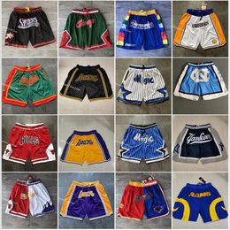 Basketbal voor heren gewoon Don Short Sweatpants Shorts Zipper Pant met pocket Hip Pop Pantalones Cortos de Baloncesto Pantalones 259O