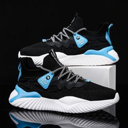 Basketbalschoenen voor heren vliegen geweven ademende casual hardloopschoenen gaas comfortabele sneakers