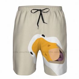 Pantalones cortos de natación cortos de playa para hombres Funny Goose Face Surfing Sport Board Shorts Traje de baño k7ZZ #