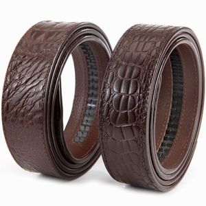 Ceinture pour hommes, ceinture en alligator, en cuir de vache imprimé crocodile, ceinture à cliquet remplaçable uniquement, boucle de sangle 1 3/8, boucle coulissante réglable 35 mm