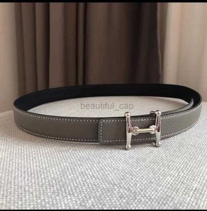 Herenbelts Damesontwerpster Classic Casual Fashion Belts For Woman Lychee Patroon H Belt Buckle Taillebands dubbelzijdig leer 2.4cm merk luxe riem kujh873