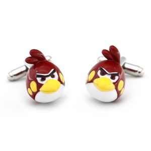 Homme Bouton de Manchette Oiseau Cuivre Matière Rouge Couleur 1 paire