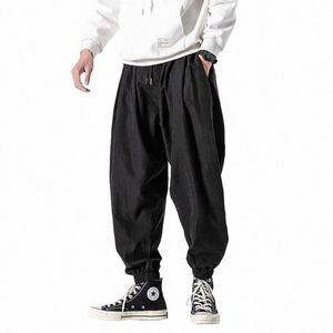 Pantalon noir pour hommes Hip Hop Streetwear Fi Jogger Harem Pantalon Homme Pantalon de survêtement décontracté Pantalon Homme Grande Taille 5XL N85i #