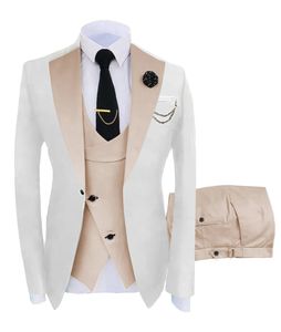 Heren Blazers Jacket Vestbroek Pakken voor heren Casual Business High-End Social Formal Suit 3 PCS Set Bruidegom Wedding Men 231113