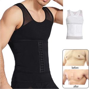 Gilet de compression pour hommes, vêtement sculptant le ventre, gaine amincissante, gynécologie, corset, entraîneur de taille, Fajas Tops 240126