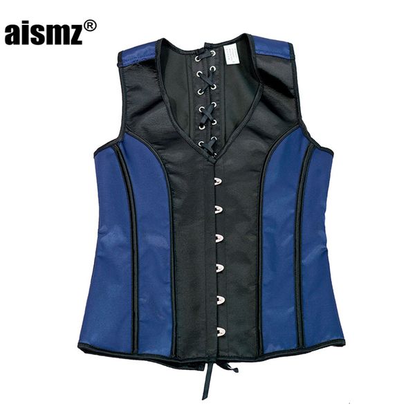 Aismz Corset Hommes Slim Fit Débardeur Shapewear Poitrine Binder Gilet Veste Steampunk Gothique Homme Sous-Vêtements 230823