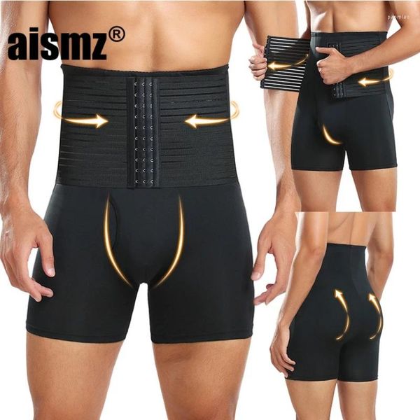 Corps pour hommes Shapers Aismz High Taist Shaper Bufter Farmouss Control Pantes Shorts For Men Restanding Sincming Shaping Boxer