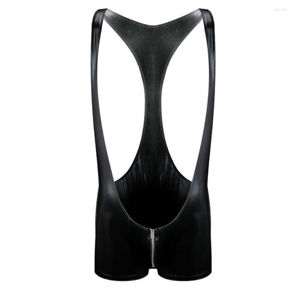 Hommes Body Shapers Marque Sexy Hommes Shaper Sous-Vêtements Jockstraps Faux Cuir Body Gilet Culotte Performance Vêtements 1020