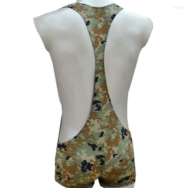 Hombres Body Shapers Marca Sexy Mens Shaper Ropa interior Jockstraps Camuflaje Hombre Body Chaleco Bragas