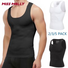 Body Shapers pour hommes Compression Shirt Hommes Abdomen Shapewear Minceur Work Out Body Shaper Gilet sans manches Gym Débardeur 2/3/5 Pack Undershirts 3XL 230616