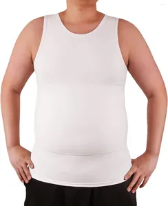 Camisas de compresión moldeadoras de cuerpo para hombres, camiseta interior adelgazante, camiseta sin mangas, chaleco para hombre ginecomastia
