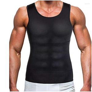 Heren lichaamsvormen cxzd mannen compressie shirt shapewear afslank shaper vest undershirt gewichtsverlies tank top korset buikbuikcontrole