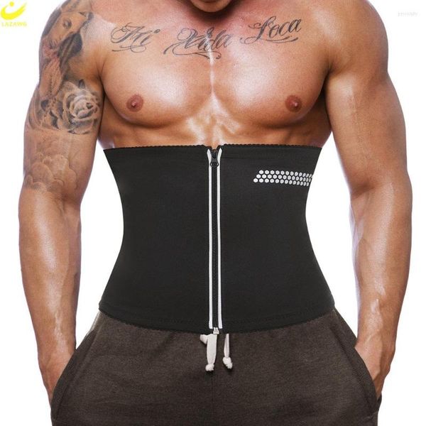 Body Shapers pour hommes LAZAWG Sueur Sauna Ceinture Pour Hommes Entraînement Perte De Poids Taille Entraîneur Minceur Ceinture Sangle Contrôle Du Ventre Shaper Corset Gym