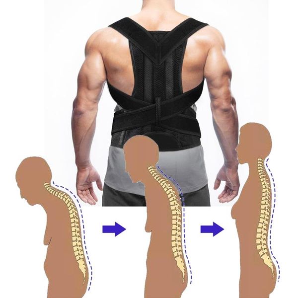 Body Shapers pour hommes Corset pour hommes Correcteur de posture Ceinture de soutien d'épaule Dos Brace Shaper Vest Ceintures correctes ReliefMen's