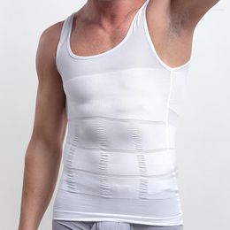 Men's Body Shapers Men's Shapewear Belly Vest 160d Corset top ondergoed gevormd