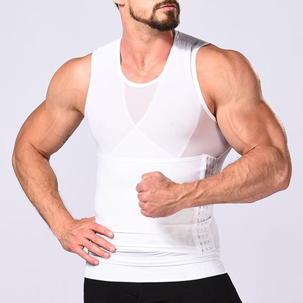 Hommes Body Shapers Hommes Body Shaper Compression Gilet Abdomen Shapewear Ventre Contrôle Minceur Gaine Corset Respirant Mesh Taille Formateur Fajas Tops 230606