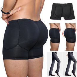 Body Shapers pour hommes Hommes rembourrés rehausseur de fesses Booty Booster moulé Boyshort Shapewear sous-vêtements Boxer hommes Tuck In et hanche levage Shorts Gym Wear 231212