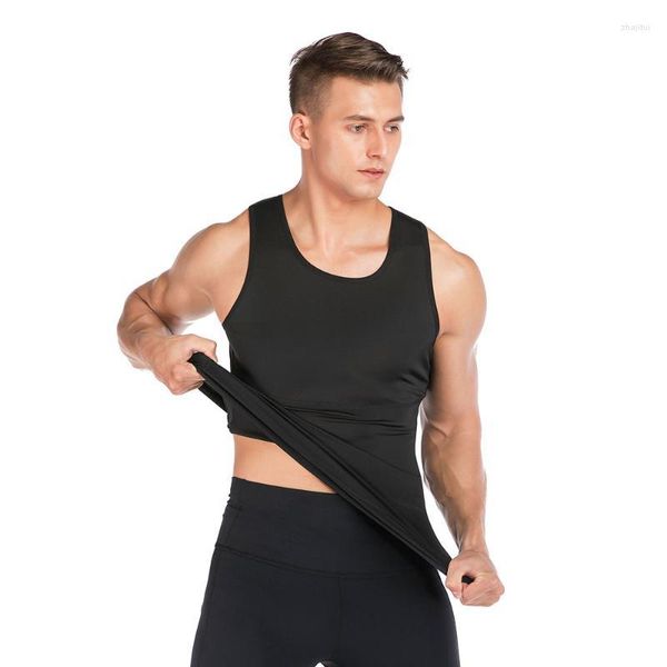 Moldeadores de cuerpo para hombre, camisa de compresión para hombre, camisetas interiores para Abdomen, chaleco de entrenamiento de cintura para pérdida de peso, chaleco para hombre, moldeador adelgazante, camiseta de entrenamiento para hombre