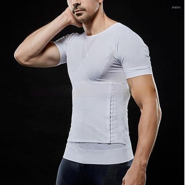 Hommes Body Shapers Hommes Corset Minceur Mâle Ventre Shaper Pose Tops Poitrine Bodybuilding Compression Correcteur Chemise