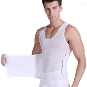 Moldeadores de cuerpo para hombre, camisas de compresión para hombre, chaleco Abs, corsé con gancho, moldeador para hombre, ropa moldeadora reductora de Abdomen, entrenador de cintura, Control del vientre