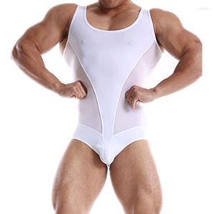 Hommes Body Shapers Hommes Hommes Sous-vêtements Jockstrap Sexy Mesh Bodys Lutte Singlet Sports Combinaisons Sous-Vêtements Maillots De Bain Bikini