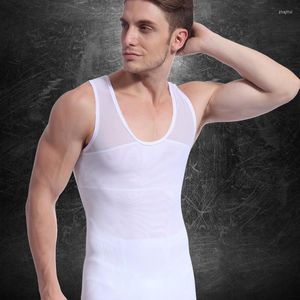 Moldeadores de cuerpo para hombre, chaleco moldeador para hombre, ropa interior moldeadora de Crossfit, camisetas sin mangas, recortador de cintura para abdomen y abdomen, leotardo masculino