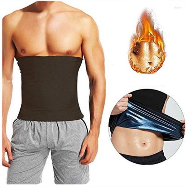 Moldeadores de cuerpo para hombres Sauna para hombres sudoración cintura Cinchers hombres entrenador Control de barriga Abdomen quema grasa pérdida de peso adelgazamiento faja cinturones