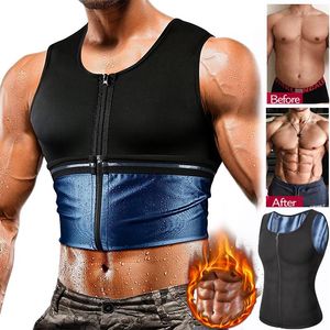 Hommes Body Shapers Hommes Shaper Sauna Chaleur Piégeant La Sueur Améliorant Gilet Workout Gym Minceur Compression Costume Taille Formateur Corset Avec