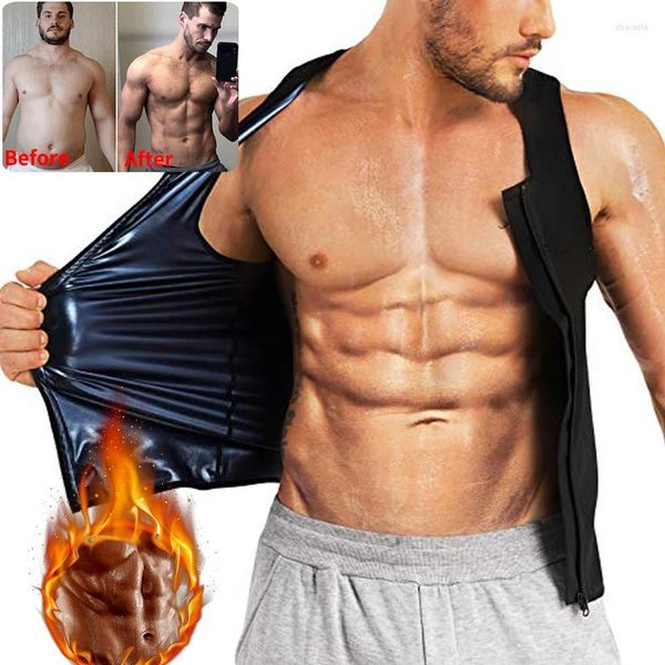 Moldeadores de cuerpo para hombres Hombres Shaper Sauna Chaleco Entrenador de cintura Camisa de sudor Corsé Top Abdomen Fajas Vientre Grasa Quemar Fitness Cinturón adelgazante