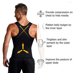 Formas de cuerpo para hombres Camisa de compresión de cinturón de adelgazamiento para hombres Corsé Corsé Pérdida de peso Capas