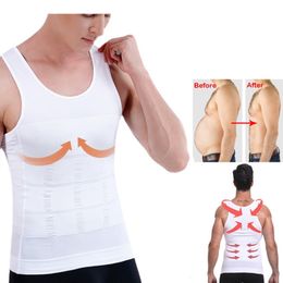 Body Shapers Heren Afslanken Shaper Houding Vest Mannelijke Buik Buik Corrector Compressie Lichaam Modellering Dikke Borst Buik T-shirt Korset 230827