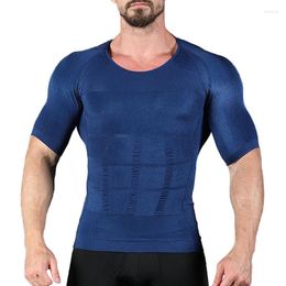 Men's Body Shapers Men T-shirt Slanke Shaper Correctieve houding Buikcontrole Compressie Man Modellering Ondergoed Corset M-3XL