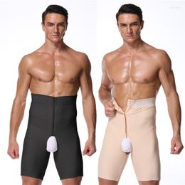 Heren lichaamsvormen mannen buikcontrole shorts shapewear hoge taille been afslankelen gordel shaper ondergoed boxers briefs