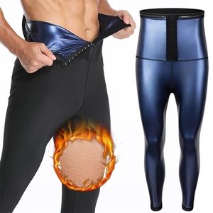 Corps pour hommes Shapers Mens Shaper Abdomen Reducer Thermo Sauna Pantalon Sweat Trainers Fat Burning Male Shapewear Fitness Leggings Jamt 220924